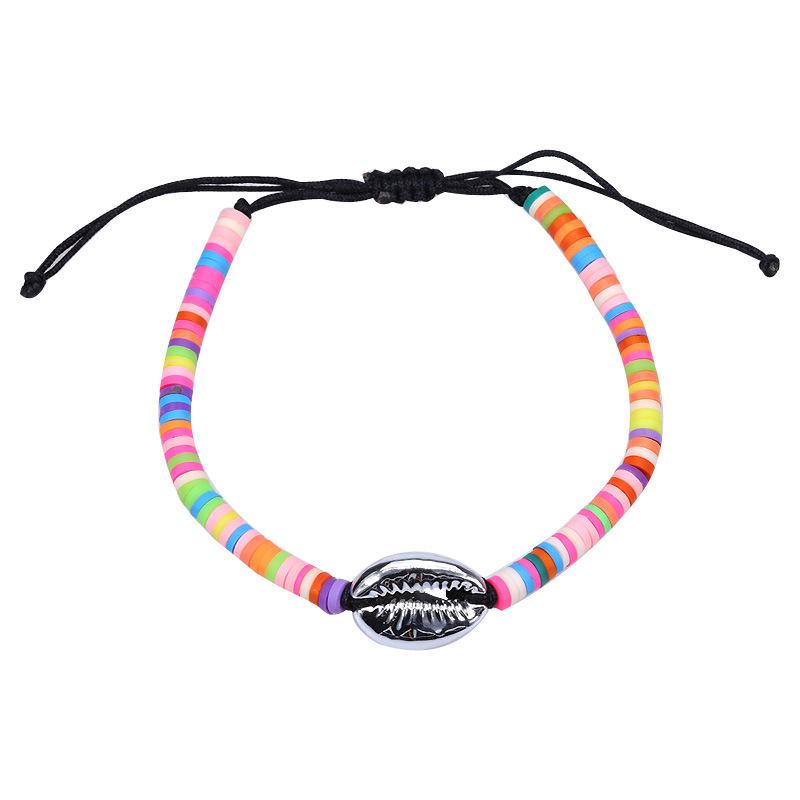 Богемный пляжный ракушка ручной работы плетеный браслет регулируемые веревочные цепочки браслеты для женщин манжеты ювелирные изделия