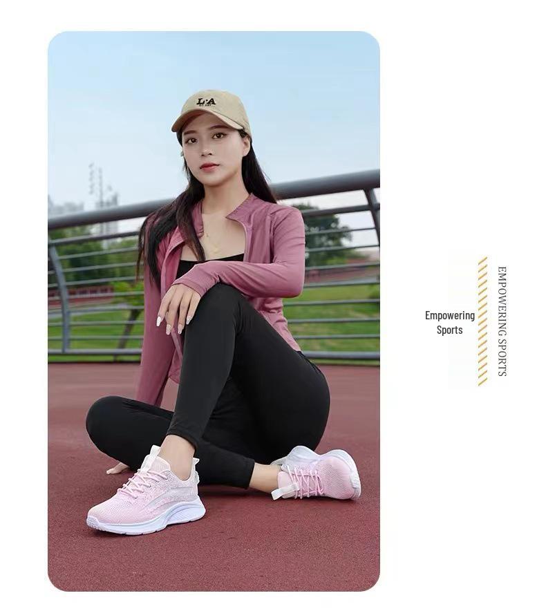 Легкие женские кроссовки Fly-knit для бега — дышащие, модные, идеально подходят для весны и осени, отлично подойдут для учениц средней школы и путешествий.