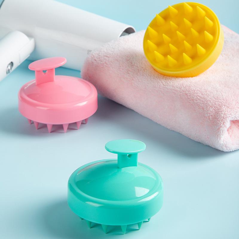 Portable Silicone Shampoo Brush: Mini Meridian Massager, Anti-Itch Scalp Scratcher, Bath Cleaning Comb.