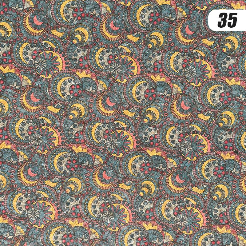 100x135cm Cork Printed Fabric Faux Leather Waterproof Colored Soft Cork Fabric Sofa Car Bag Furniture Decor DIY Sewing Crafts