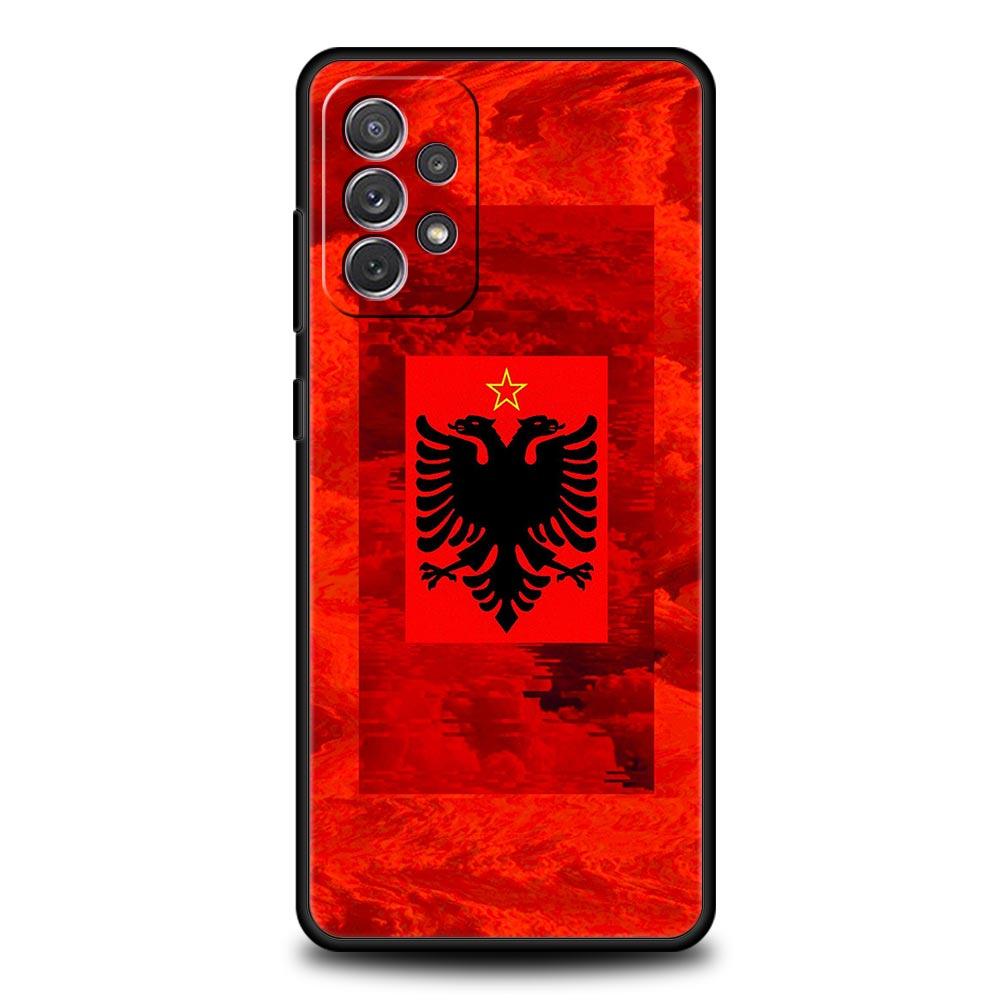 Чехол для телефона Samsung Galaxy A15 A13 A51 A71 A41 A31 A21S A03S A05 A12 A32 A52 A23 A25 A33 A53 A73 5G Обложка Флаг Албании