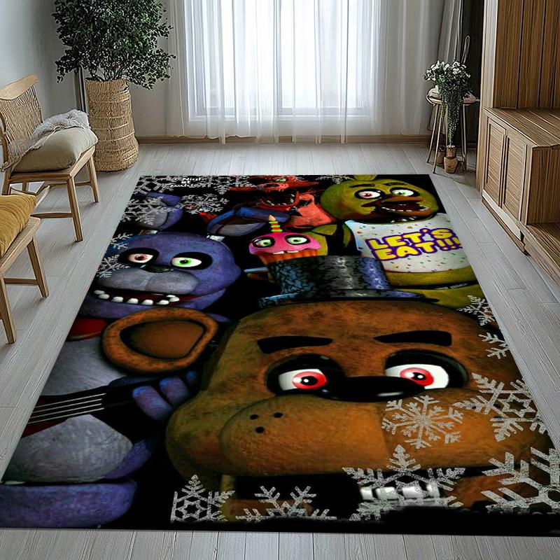 Хоррор Фредди F-FNAF Игры Гостиная Нескользящий Ковер Мягкий Ковер для Спальни Детской Игровой Комнаты Дивана, Домашний Декор Придверный Коврик Подарок