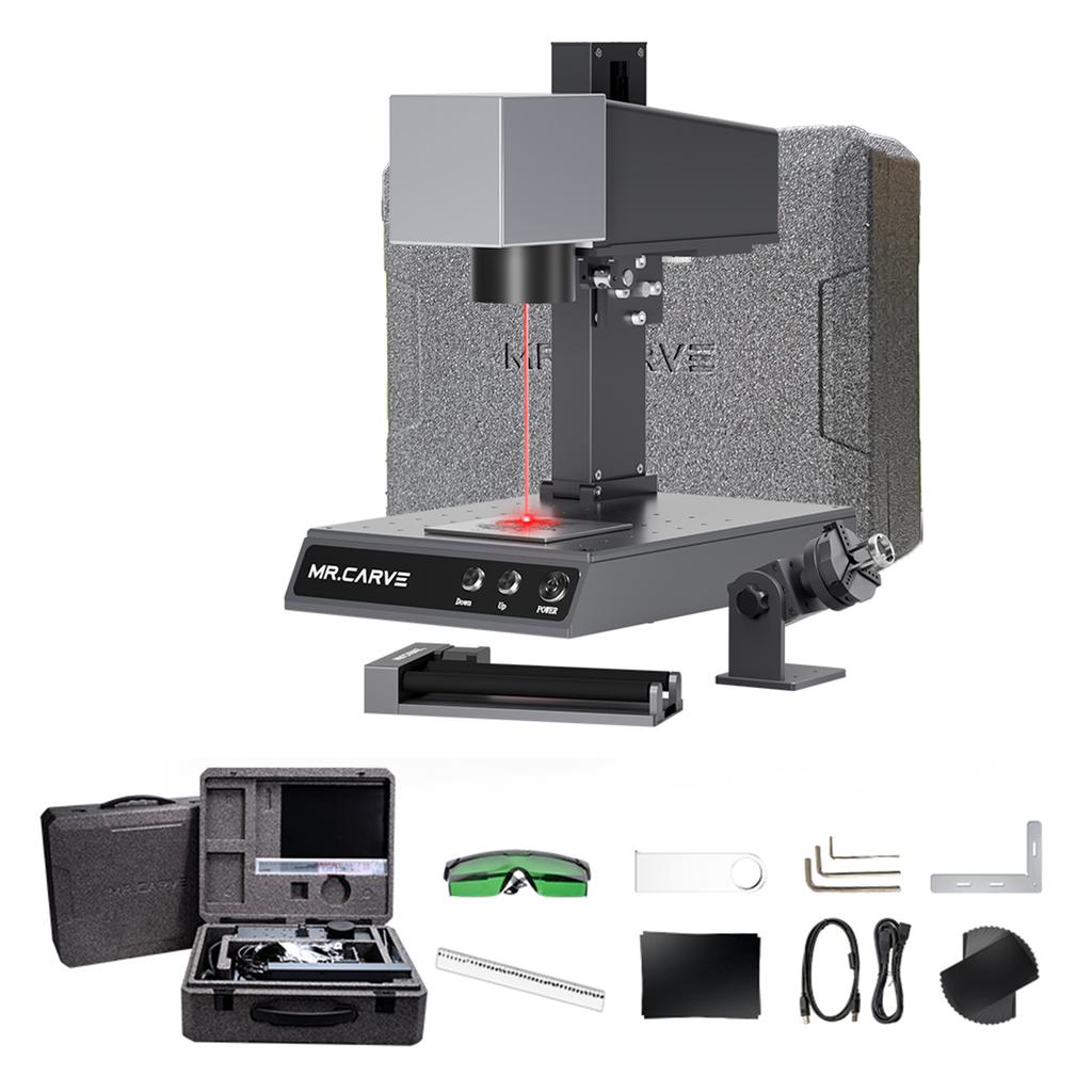 MR. CARVE M1 Pro Laser Engraver Desktop Marking Engraving Carving Marker Machine with RT5 Rotary
