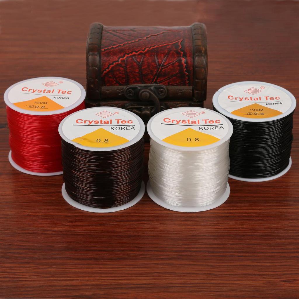 45-100Meter Elastic Line Transparent Crystal Beading Cord String Thread Making DIY Bracelet