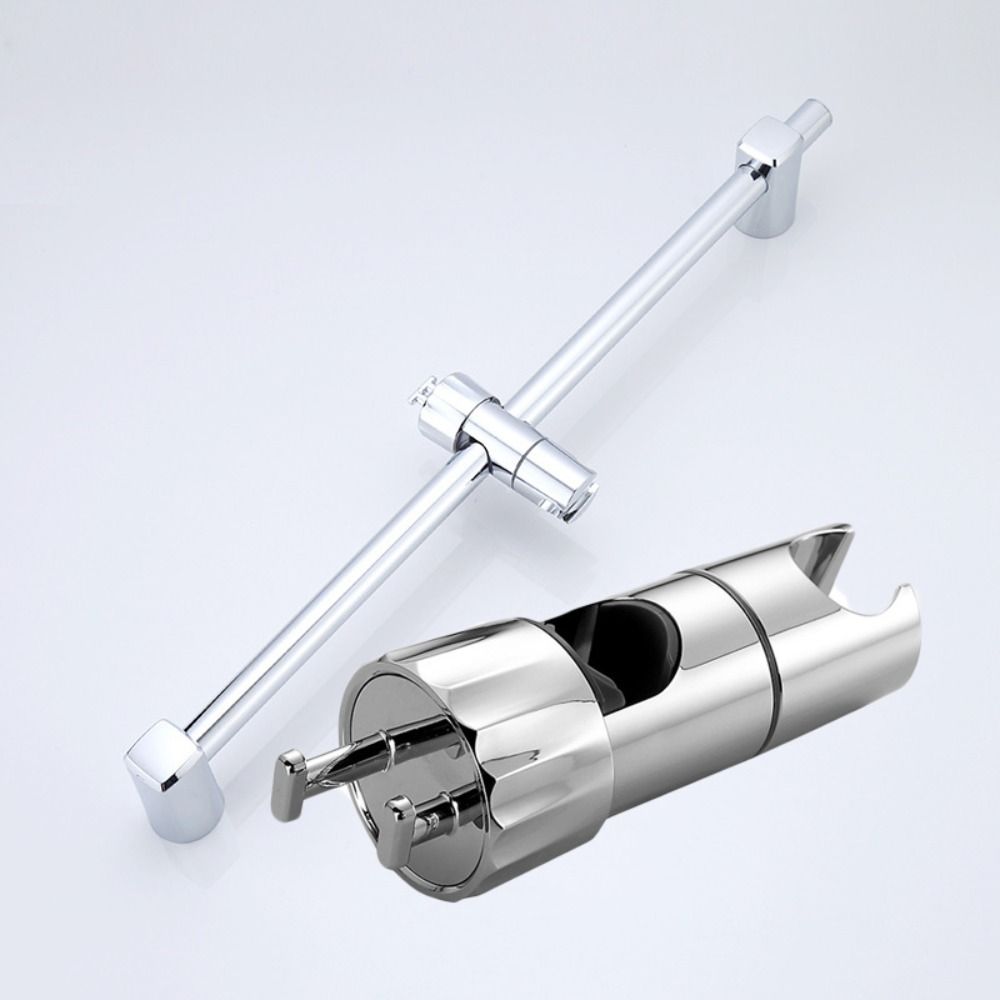 With hooks Shower Head Holder Round Pipe Riser Rail Bracket Hardware Bath Accessories