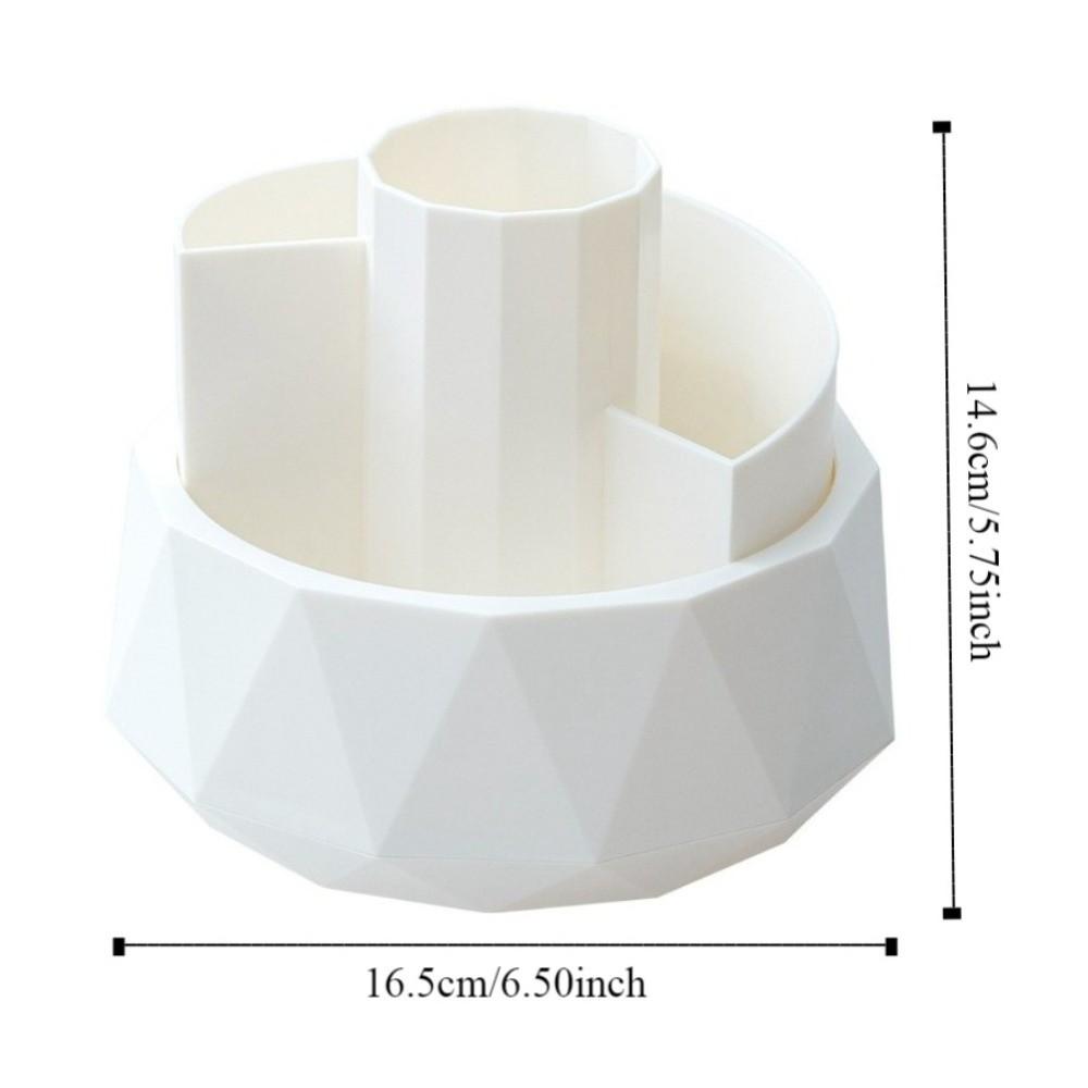 4-Grid 360° Rotating Pen Holder Large Capacity Makeup Brush Organizer Pencil Storage Box Home