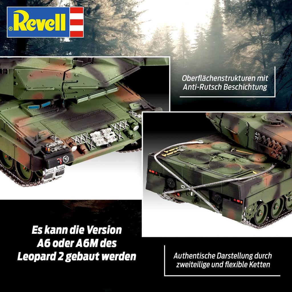 German Revell 1/72 Leopard 2 A6M Plastic Model