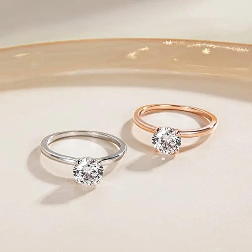 Обручальные кольца Trumium из стерлингового серебра 925 пробы 1,5 карата с кубическим цирконием круглой огранки CZ, обручальные кольца для женщин