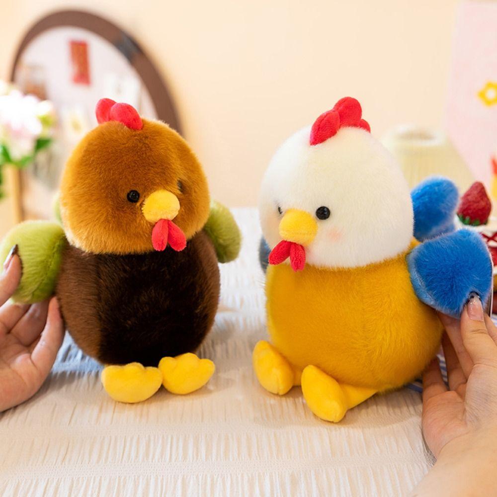 PP Cotton Filled Chicken Plush Toy Cute Rooster Hen Plush Toy Chicken Plush Doll Room Decor