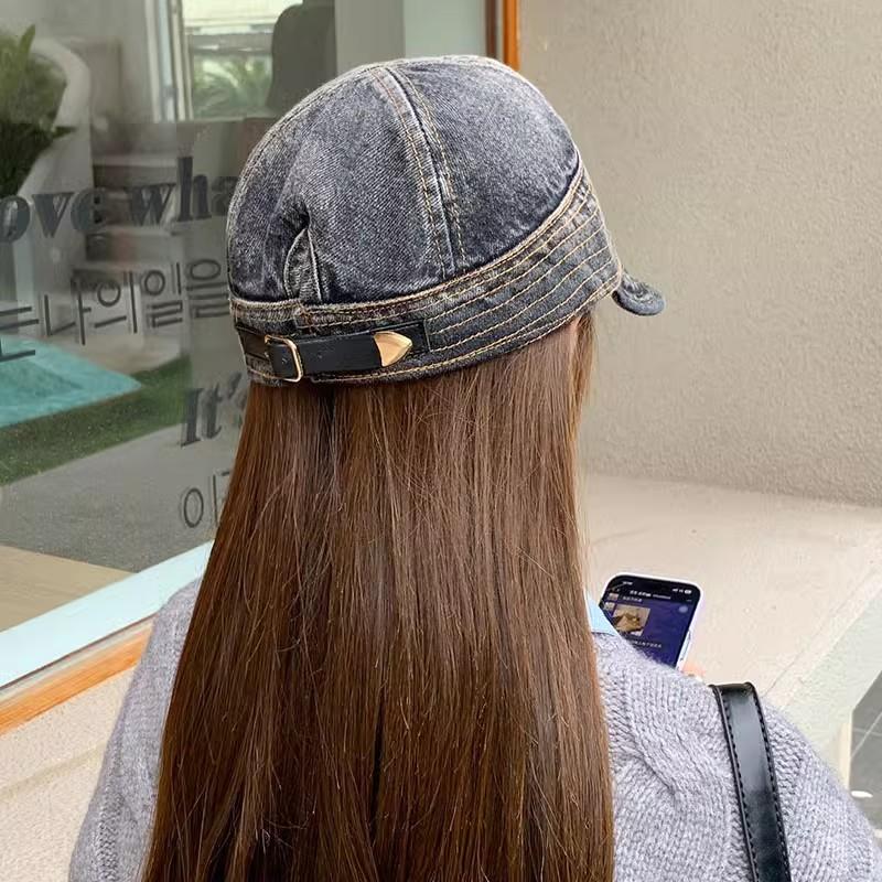 Новая универсальная японская джинсовая шляпа рыбака женская стираная ретро кепка с мягкими полями интернет-знаменитость такая же шляпа от солнца