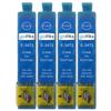4 Go Cyan Ink Cartridges To Replace Epson T3472 (34 XL Series) Compatible / non-OEM for Epson WorkForce Pro Printer