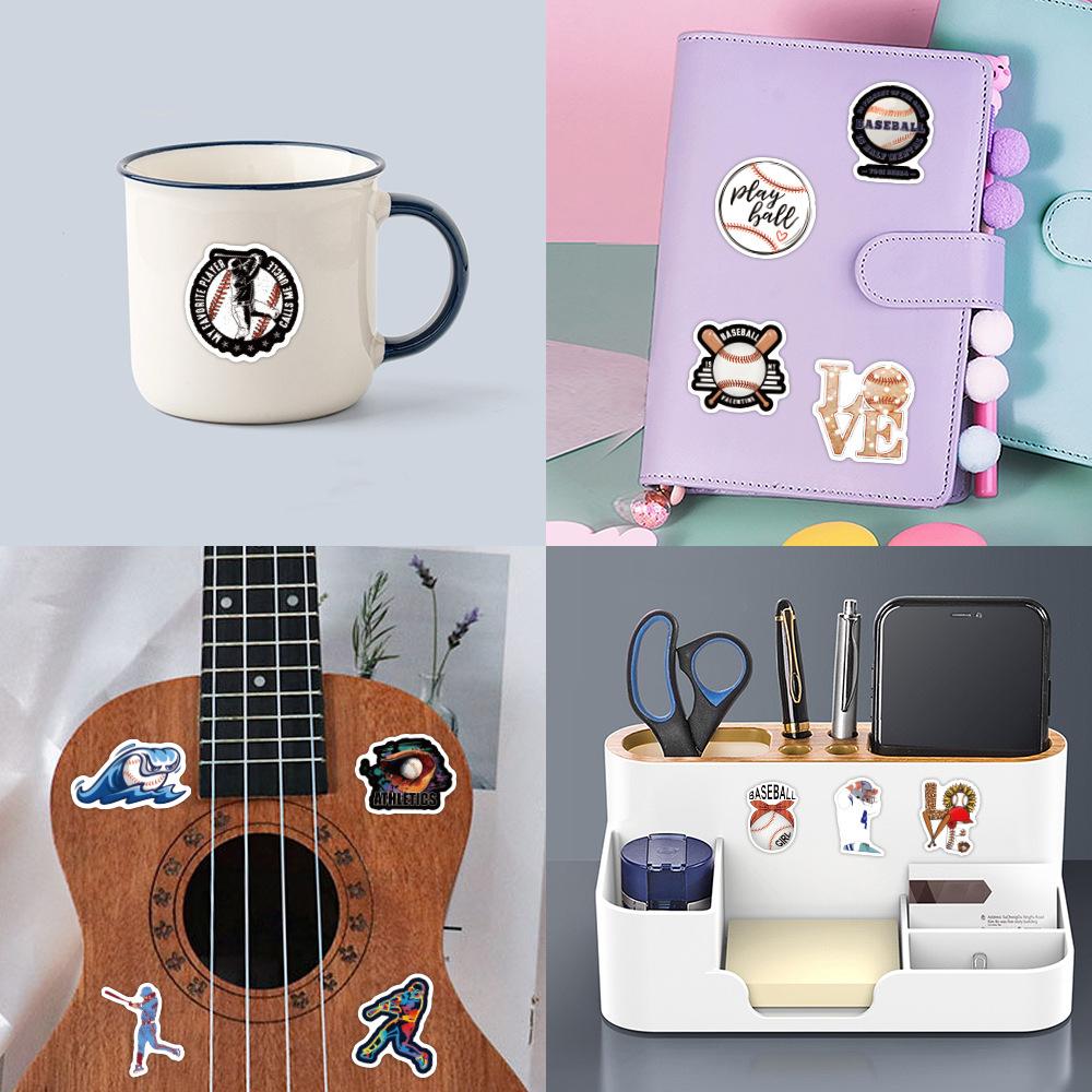 60 Наклеек Граффити на Бейсбольную Тематику, Сделай Сам, Декоративные Наклейки для Блокнота, Чемодана, Подчеркивающие Индивидуальность