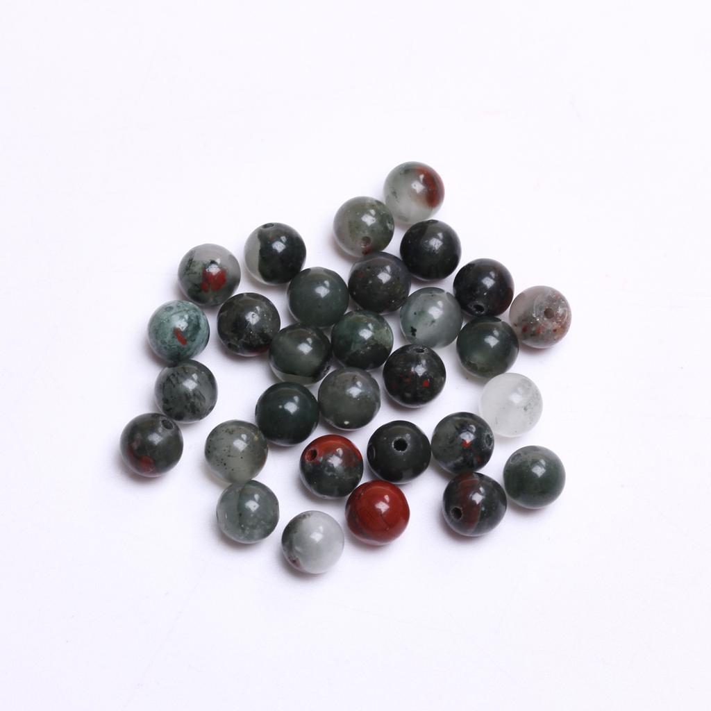 Горячая распродажа, африканские аксессуары из кровавого камня, натуральное изготовление ювелирных изделий, 4/6/8/10 мм, браслет, ожерелье, брелок, бусины, мода, 20-40 шт., бисерный материал