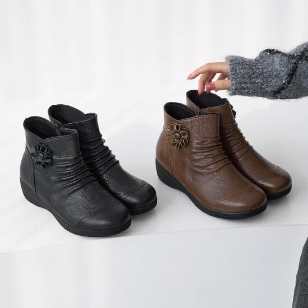JiSyu Men S Natural Leather Hendio Handmade Ankle bootS 4cm