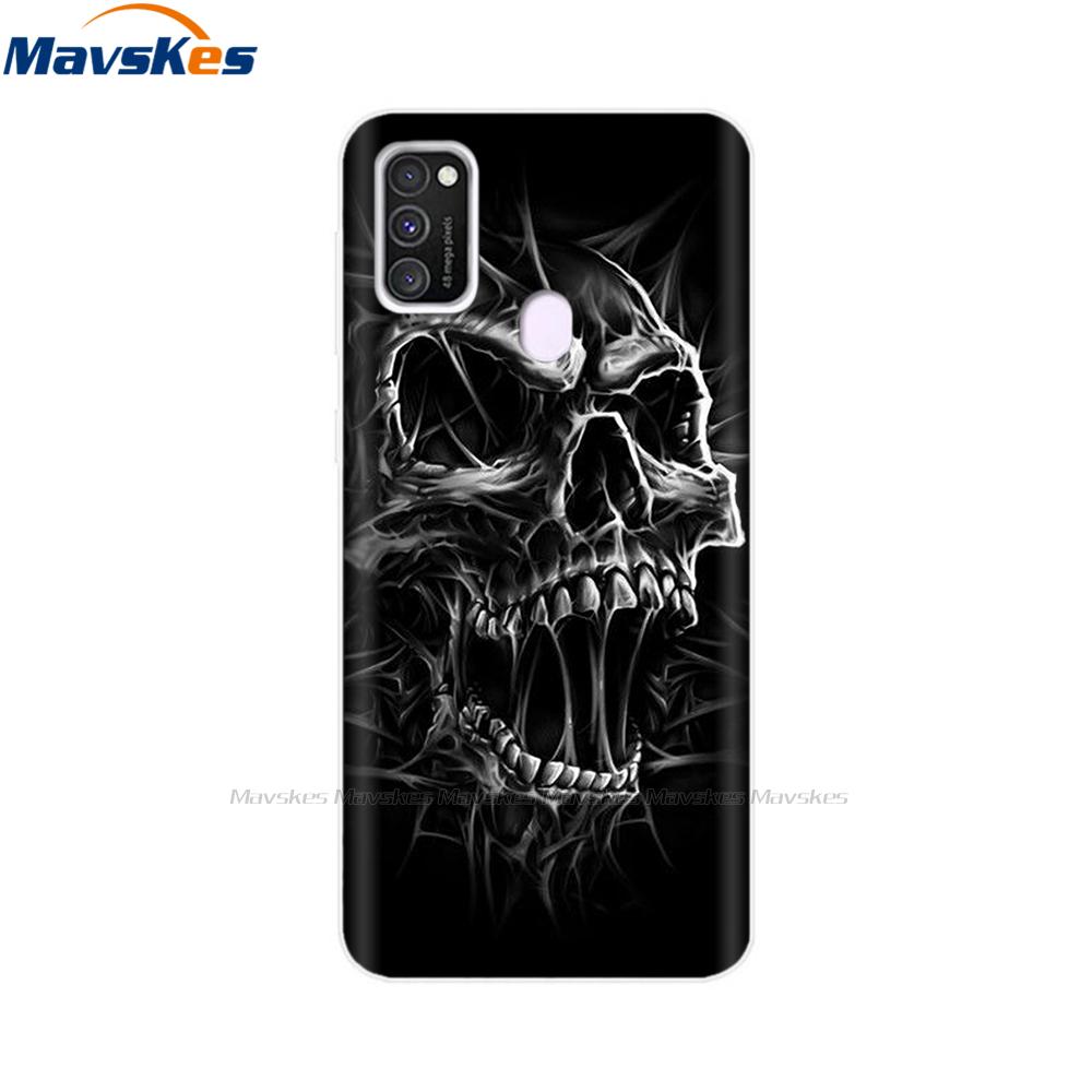 Чехол для Samsung Galaxy M21 Задняя крышка Мягкий силиконовый TPU Чехол для телефона Для Samsung Galaxy M20 M21 M30 M30s M31 Чехол Защитный бампер