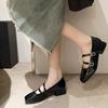 2024 Spring Autumn Women Flats Shoes Fashion Shallow Buckle Ladies Shoes Soft Leather Women's Mary Jane Shoes