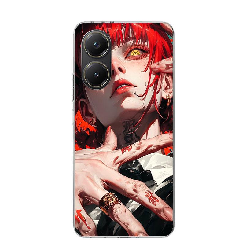 Чехол для телефона C-Chainsaw Mans Makima для Xiaomi Poco X7 X6 X5 Pro F7 Ultra Redmi 15C 15 13 13C 12 12C 10 10A 10C 9 9A 9C 9T Чехол P