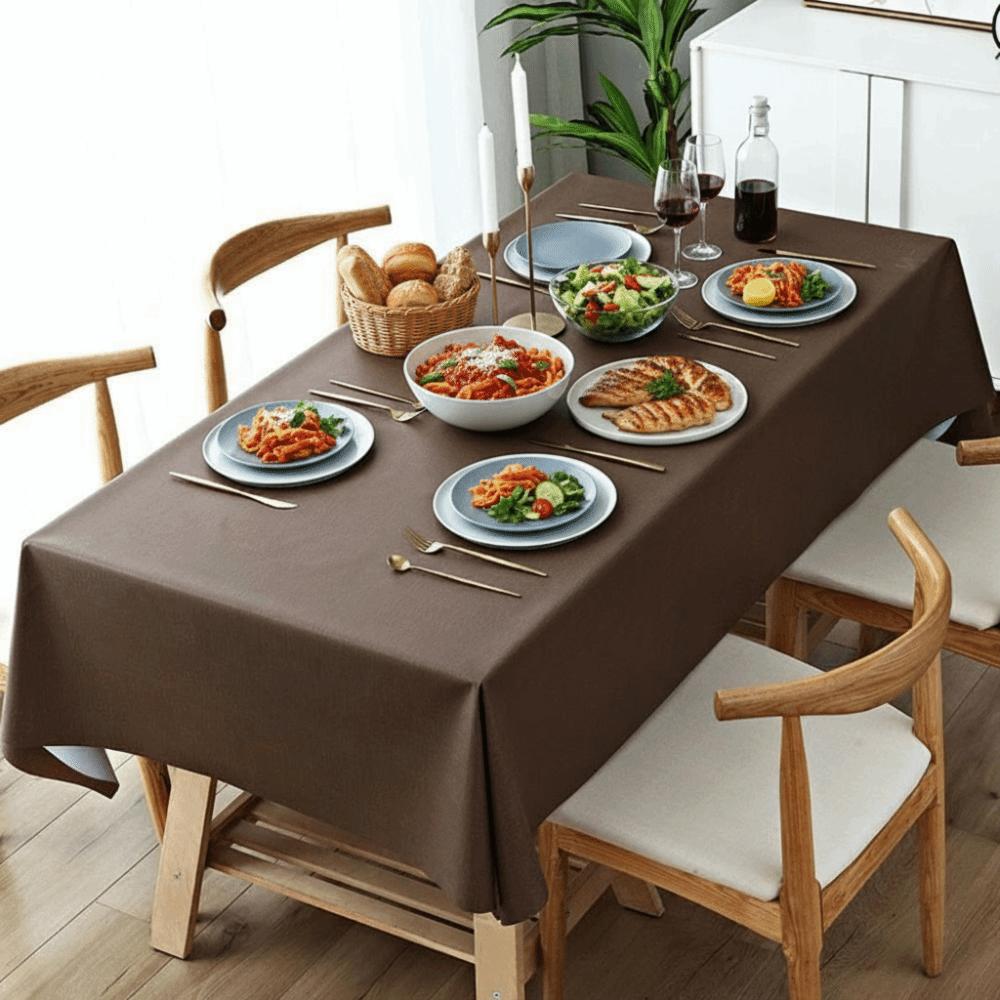 Simple PVC Tablecloth Oil Resistant Square Table Cover Waterproof Tablecloth Home Decor