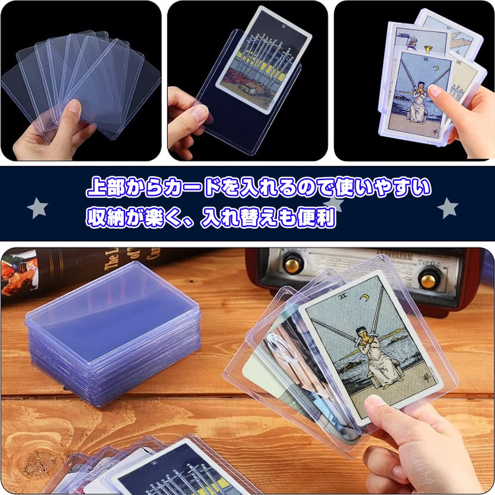 Верхняя загрузка для индивидуального хранения, устойчивая к царапинам картоприемник, грязенепроницаемый прозрачный загрузчик карт, жесткий футляр из ПВХ, коллекционный картоприемник