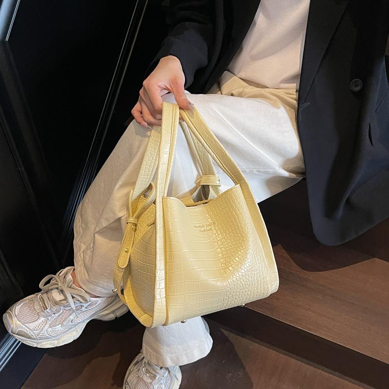 Ретро овощная корзина сумка женская новая текстура портативная сумка-ведро простая на плечо сумка-мессенджер