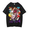 Japan Anime Dandadan Turbo Granny Cat Graphic T Shirt Fashion Cartoon Oversized T-shirt Men Women Vintage Casual Cotton T-shirts