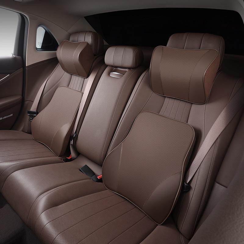Genuine Leather Headrest & Neck Support for Toyota Crown Land Cruiser