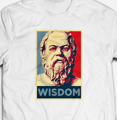 Футболка унисекс «Сократ Философия Философ Мудрость Мудрый Гений Футболка Топ»