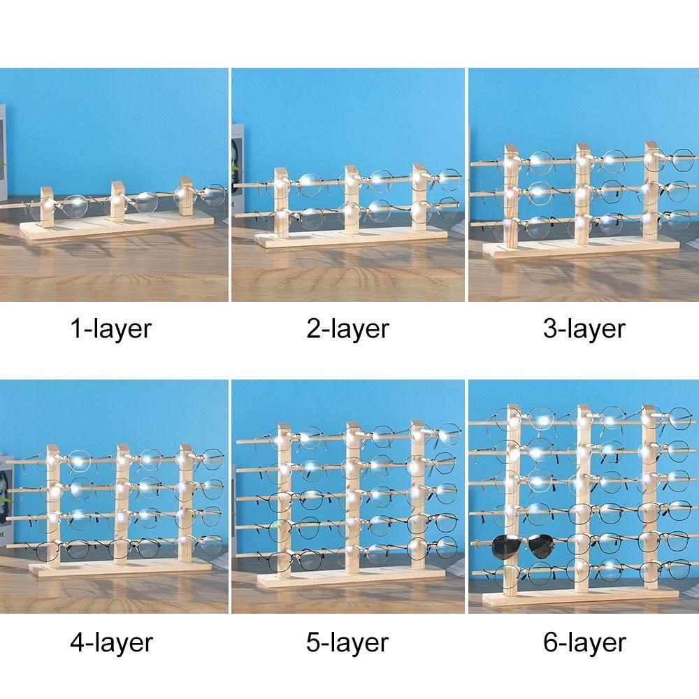 Держатель Хранение Органайзер для Очков Полка Стойка для Демонстрации Солнцезащитных Очков Подставка из Массива Дерева Поднос для Оправ для Очков