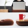 Bamboo Bed Table with Cushion Base Anti-Slip Plugs Laptop Tablet Folding Desk Sturdy Natural Bamboo Surface Bed Tray
