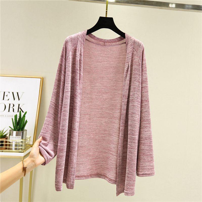 Fashionable Sun Protection Clothing Knitted Cardigan Women's Long Sleeved Jacket Loose and Versatile Plus Size for Spring and Autumn Fashion Show