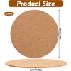 12Pcs Cork Coasters, 4" Self-Adhesive Cork Backing for Coasterss, Natural Brown Coaster for Drinks in Office, Home or Cottage