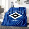 Hamburger Sv Logo Print Flannel Blanket High Quality Warm Comfortable Cover for All Seasons Perfect for Gifts Home Decor