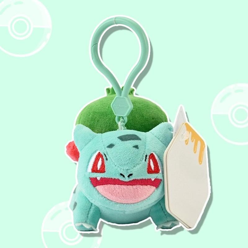 Kawaii Anime Plush Keychain Pikachu Eevee Mew Squirtle Bulbasaur Soft Stuffed Toy Bag Charm Pendant Kids Birthday Gift