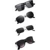 Sheomy Unisex Combo Offer Pack of 4 Shades Glasses Black Rectangle Retro Vintage Sunglasses Women::Men Square Sun Glasses