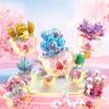 Crystal Succulent Potted Building Blocks Flowers Micro-particle Assembled Toys with Lights Girls' Gifts Desktop Decorations