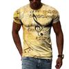 Summer Fashion Personality Musical Note Graphic T Shirts Trendly Men Retro Street Style 3D Printed Round Neck Short Sleeve Tees