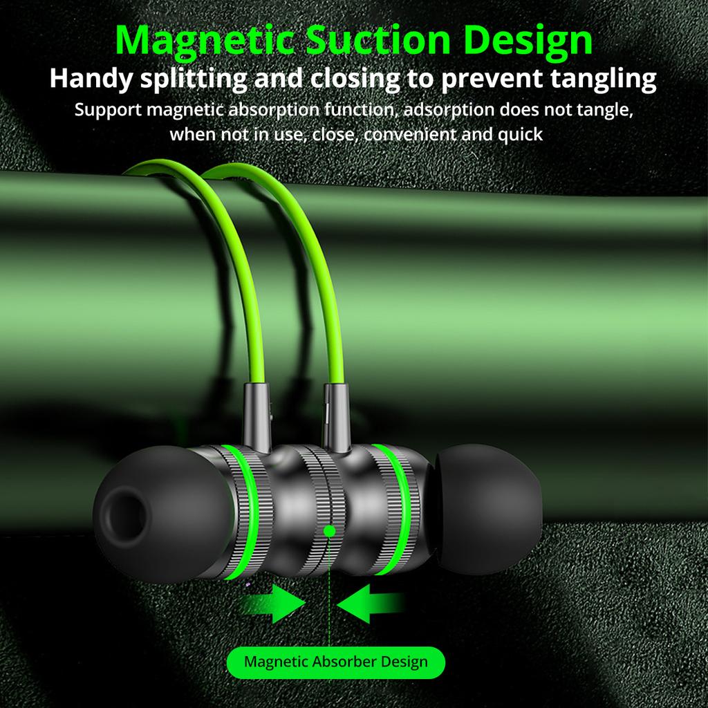 FONKEN Type C 3.5mm L Jack Magnetic Gaming Wired Earphones Hifi Sound Noise Reduction In Ear Headset With Mic Earbud For Xiaomi Huawei