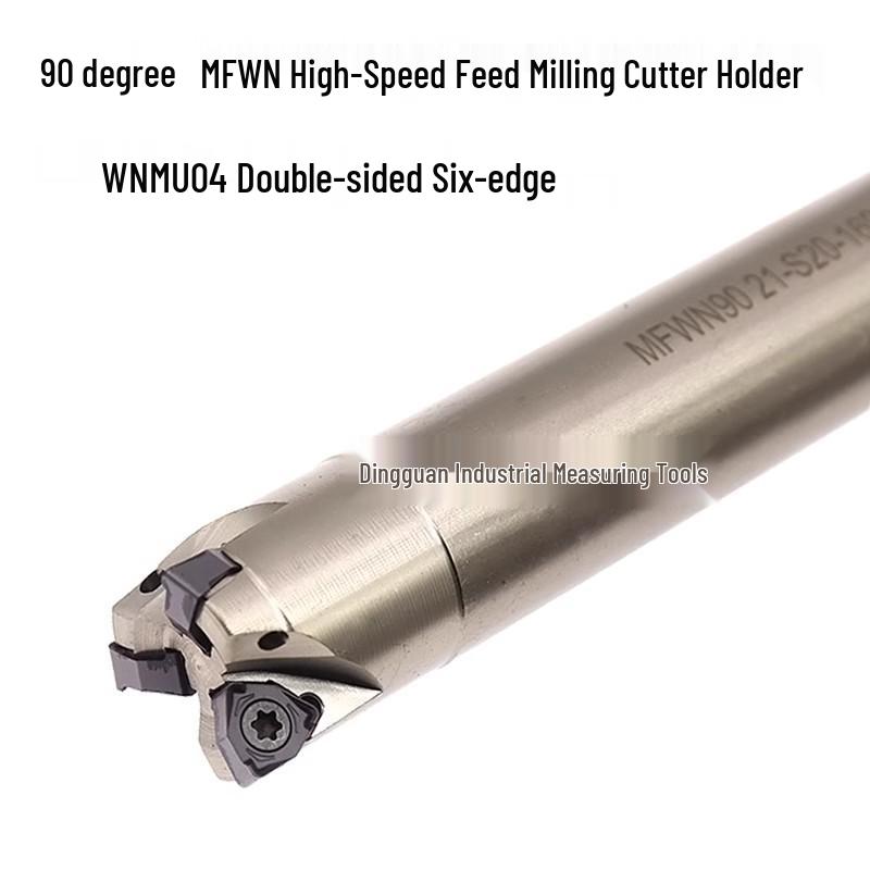 Держатель фрезы Huantong Shiba 90° MFWN с правым углом и высокой скоростью подачи с пластинами XNMU040308
