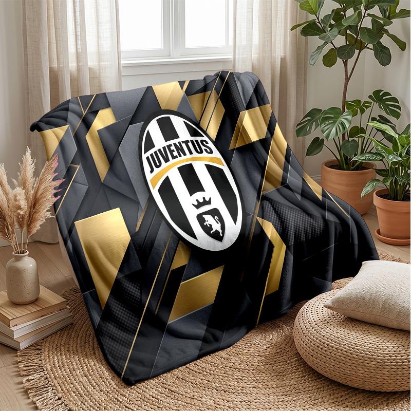 Juventus FC Theme blanket Soft Flannel Blanket Plush Throw Blanket Cozy Sofa Bed Blanket for Home Decor