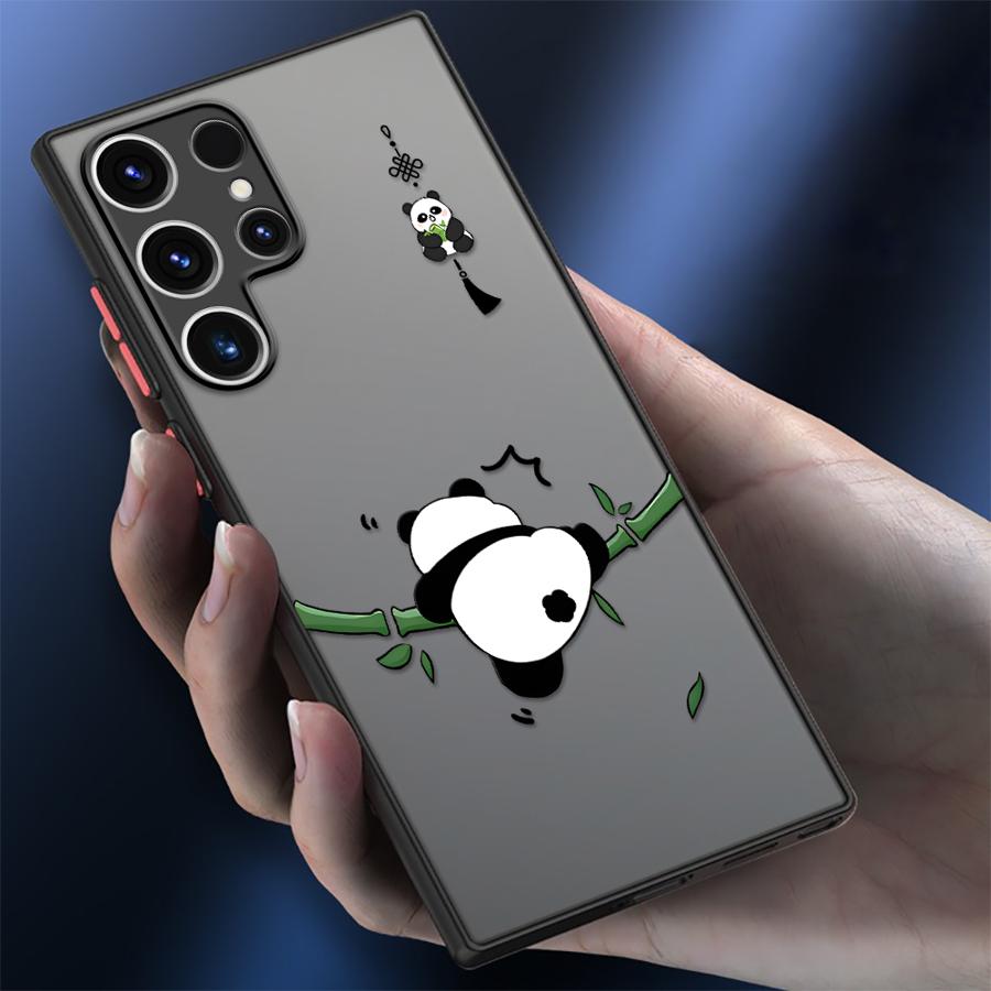 Мультяшная Милая Панда Чехол Задняя Крышка для Телефона для Samsung Galaxy S26 S22 S21 Note 20 Ultra 10+ S23 FE S25 Ultra S24 Plus S20 FE