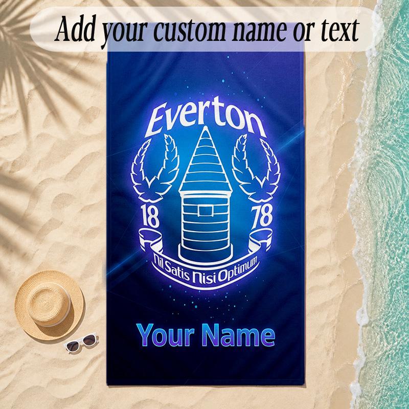 Beach TowelEverton FC Custom Name Text Personalized Soft Towel for Beach Pool Indoor Home Decor Gift