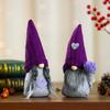 Christmas and Valentine's Day Decorations Purple Knitted Hat Doll Decoration Lavender Spring Fall Faceless Doll
