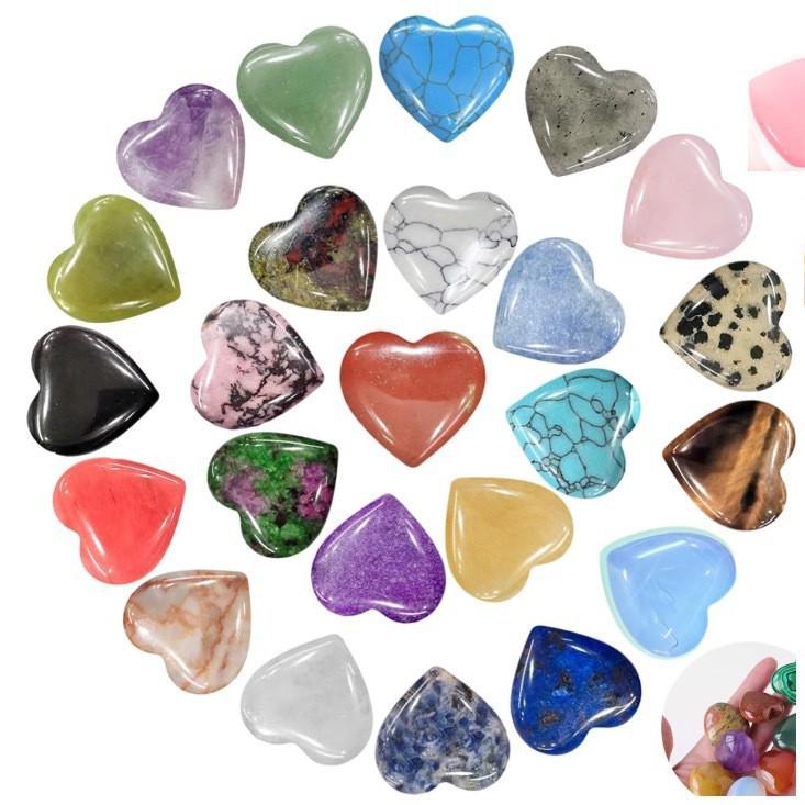 Natural Rose Quartz Heart-Shaped Crystal Gemstone - 2cm Polished Palm Stone