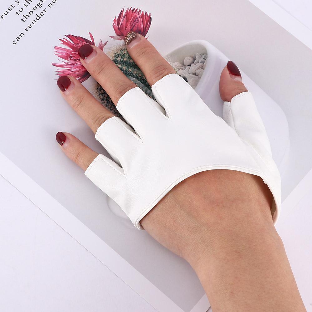 Women Clothing Accessories PU Leather Pole Dance Half Finger Half Palm Fingerless Gloves