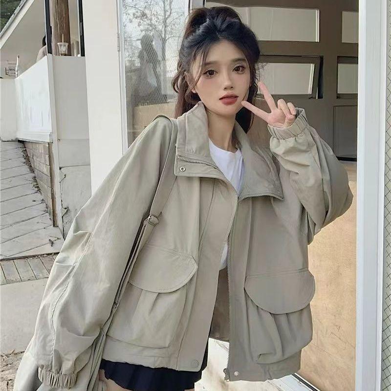 Women's Versatile Autumn Loose Retro Workwear Casual Jacket Top