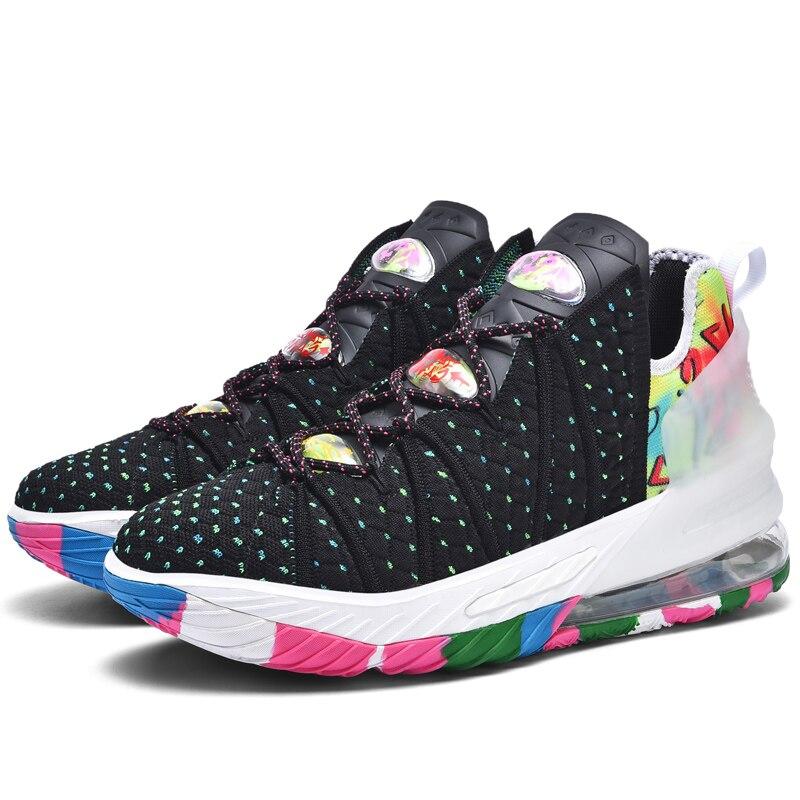 Новый дизайн унисекс, черные профессиональные баскетбольные кроссовки для мужчин и женщин, модные роскошные высокие кроссовки для стритбола, мужские корзины