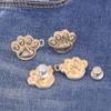 Waist Buckle Cat Claw Jean Fit Tighten Buckles Button Clasps Cat‘s paw Twist Chain Brooches  Gift