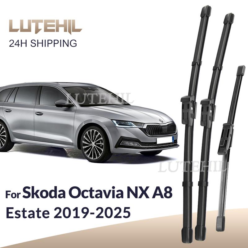 For Skoda Octavia NX A8 Estate -2025 Wiper Front & Rear Wiper Blades Windshield Windscreen Window 26"+19"+13"