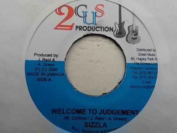 7-дюймовая пластинка SIZZLA - Welcome To Judgement NONE 2Cus Production 2006 Ямайка Регги, Ска и Даб Б/У