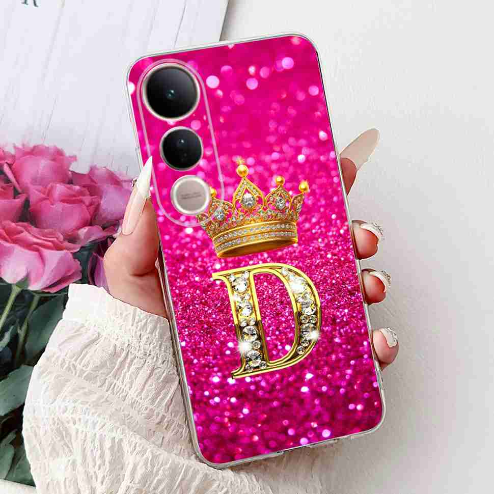 For Vivo V50 Lite 5G Case Luxury 26 Letters Cover Soft Silicone Phone Case For Vivo V50 Lite V50Lite 5G Back Cover Fundas